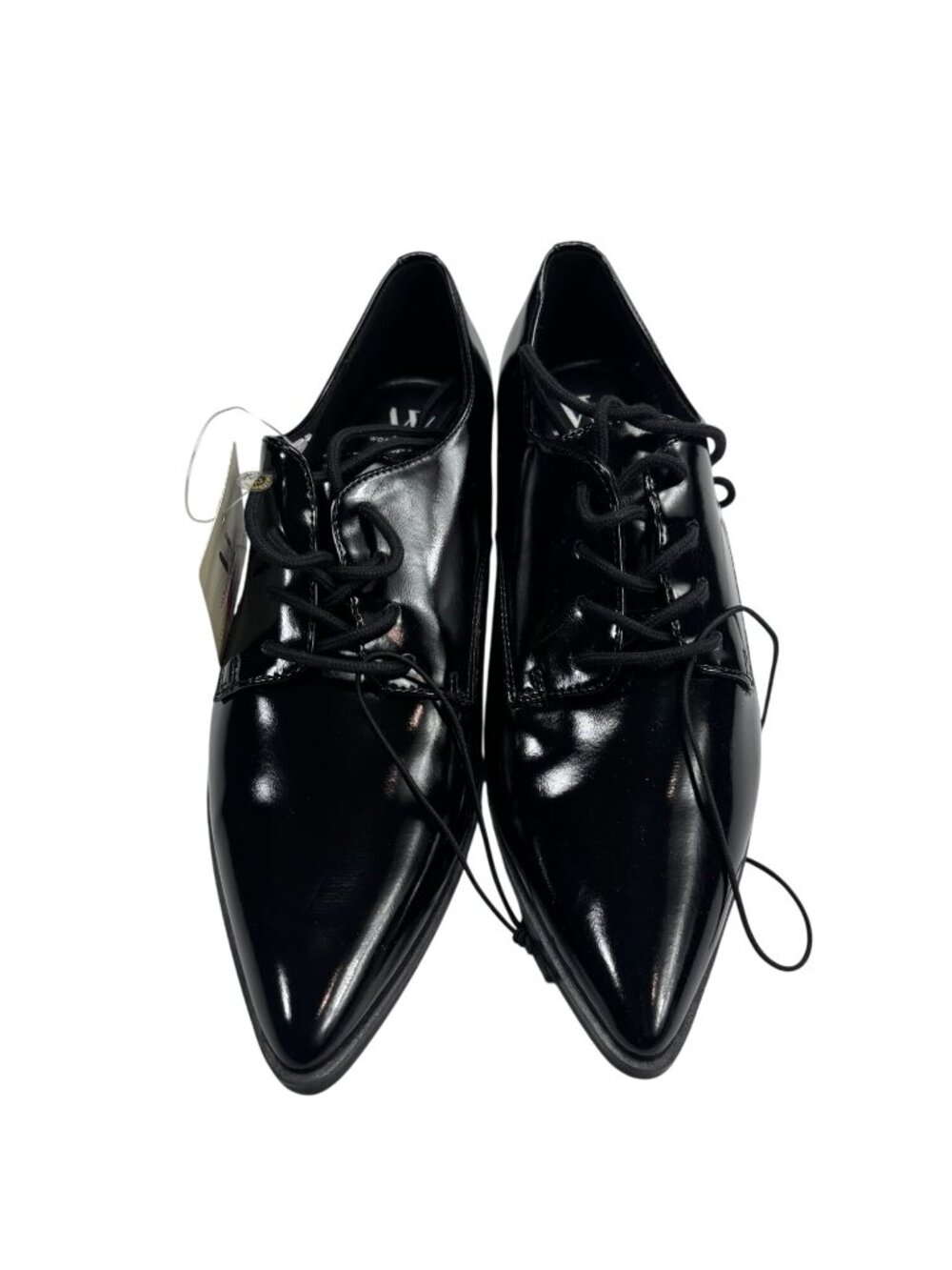 Womens Wor Ingalls Black Pointed-Toe Lace-Up Oxford Shoes Size 8M Memory Foam Co
